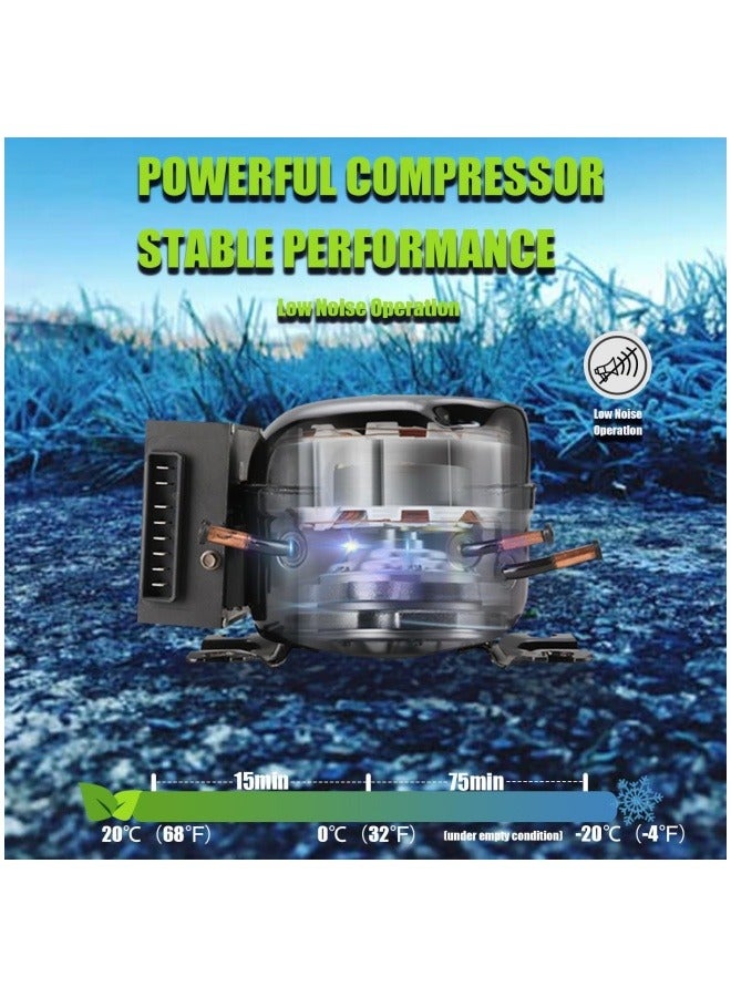 البيكول ثلاجة سيارة محمولة Alpicool T60 سعة 60 لتر، تعمل بتيار 12/24 فولت DC و110–240 فولت AC، تبريد عميق حتى –20 درجة مئوية، مثالية للتخييم والسفر والمنزل - Image 5