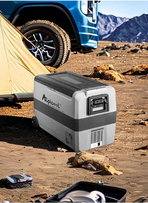 Alpicool T60 60L Car Fridge, Portable Car Refrigerator 12/24V, Fridge Small, Camping Accessories, for Camping, Road Trip, Picnic,-20°C Cooling Power! Keep Food Fresh, Enjoy Ice Drinks Anywhere