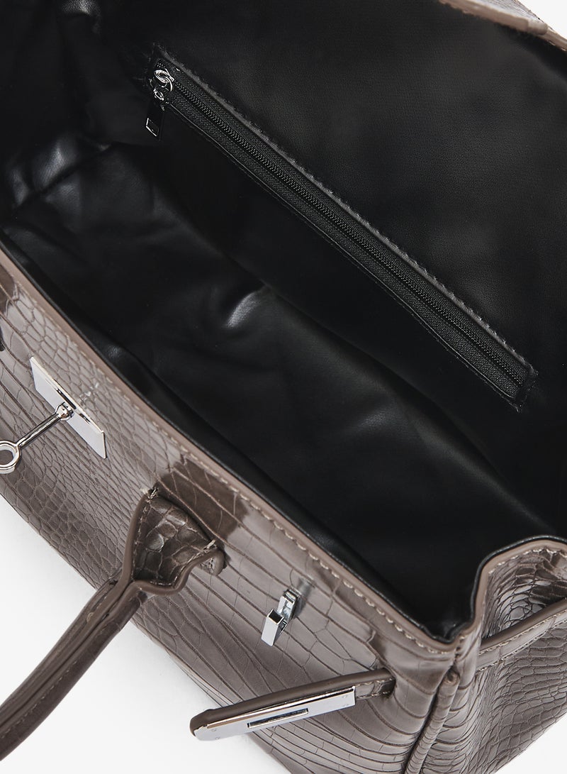 ELLA Classic Croc Large Handbag - Image 4