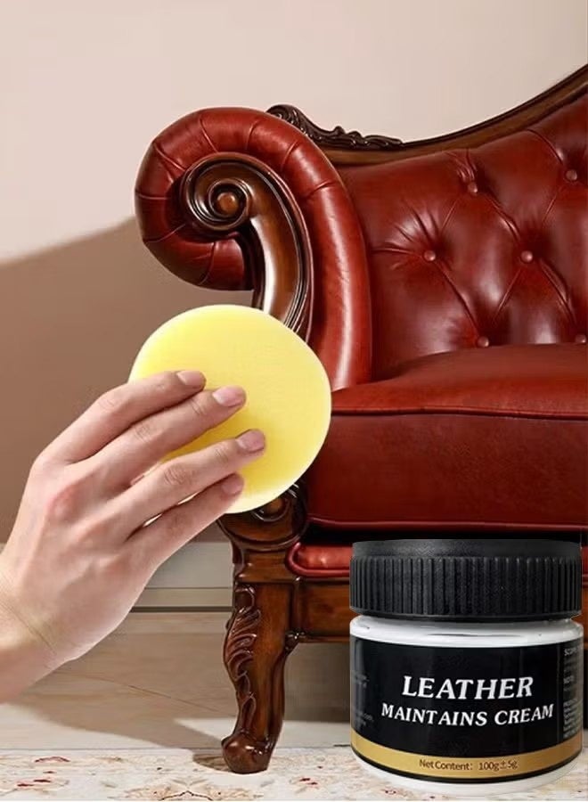 WILLIAM WEIR Leather Maintains Cream 100g - Cleaner Suitable For Leather And Artificial Leather Car Seats Furniture Sofa Clothing Shoes Leather Belts Bag Purse - Image 4