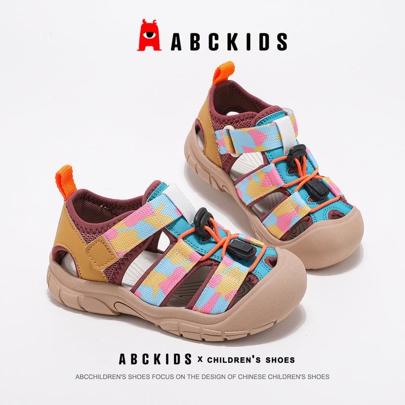 Abckids Kidsren'S Shoes Boys' Toe-Cap Sandals 2025 Kidsren'S Shoes Medium And Large Kidsren'S Non-Slip Beach Shoes - Image 1