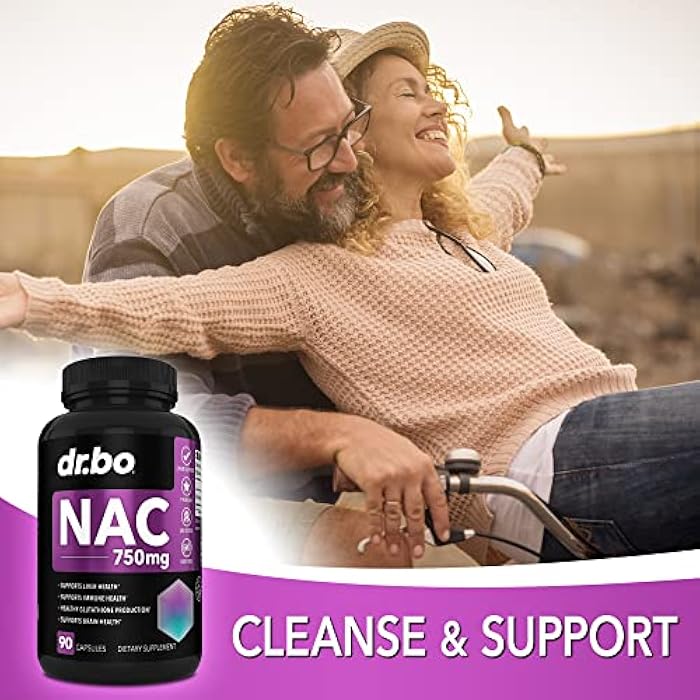 dr.bo مكمل NAC ن-أسيتيل سيستين أقراص - 750 ملغ ن أسيتيل سيستين كبسولة فيتامين نقية - صيغة دعم الكبد اليومية لصحة تنظيف الرئة، إزالة السموم من الكلى، مكملات الدماغ والجهاز التنفسي - 90 كبسولة - Image 5