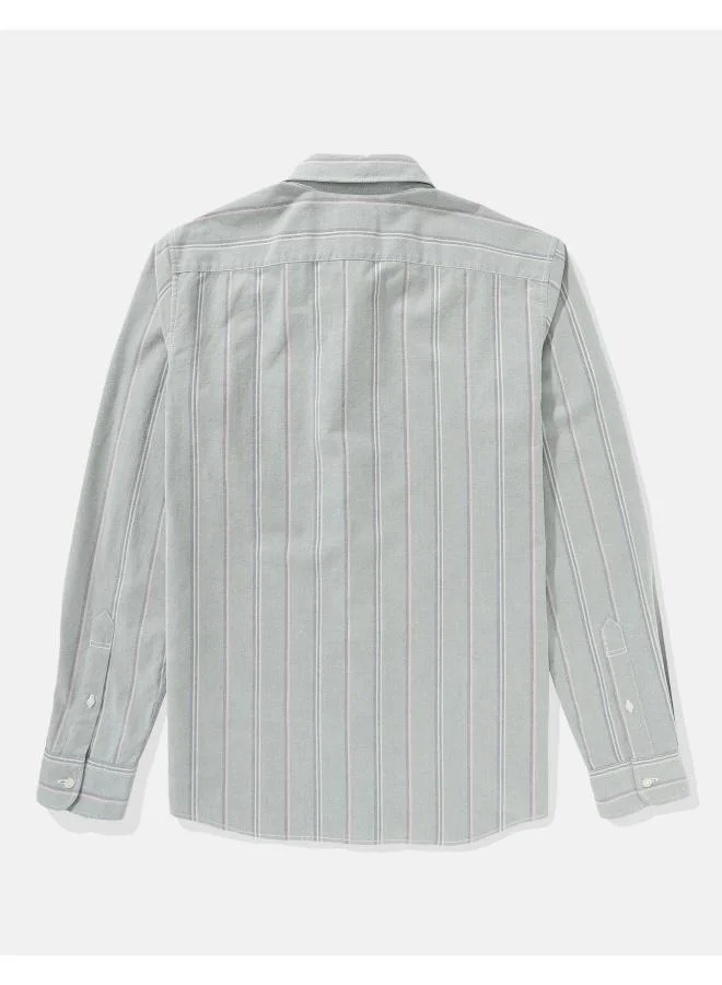 امريكان ايجل AE Striped Slim Fit Oxford Button-Up Shirt