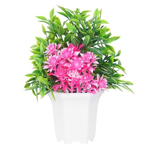 Dekorly Wild Artificial Flower Plants Cute Hexa Pot|Faux Flower Plant For Home Office Decor|Tabletop & Desk Decoration|Artificial Flower For Balcony Indoor Decor|8 Pc (4 Pc) - Plastic,Multicolor - Image 4