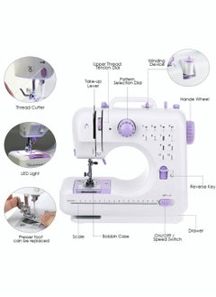 ASIV Electric Sewing Machine, 12-Needle Two-Way Household Portable Sewing Machine for Sewing Clothing, Overlocking, Buttonholes  - Image 2