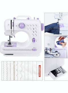 ASIV Electric Sewing Machine, 12-Needle Two-Way Household Portable Sewing Machine for Sewing Clothing, Overlocking, Buttonholes  - Image 3