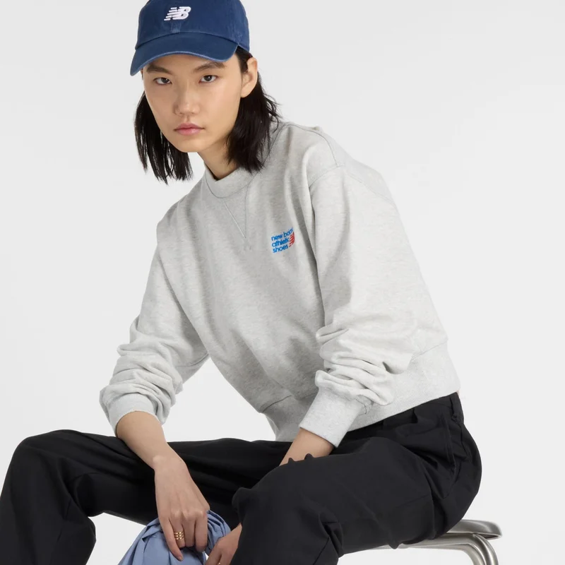 New Balance Athletics Premium Logo Relaxed Crop Crew