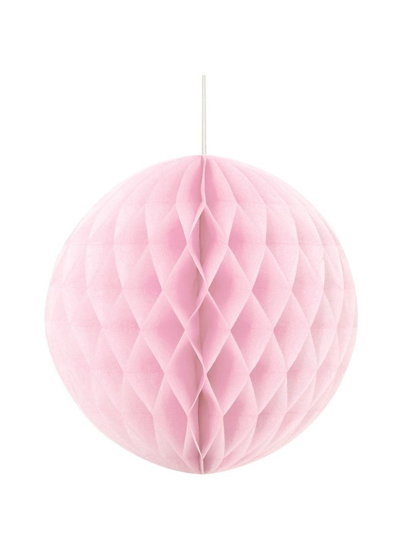 يونيك ديكور معلق على شكل كرة ورقية وردية اللون على شكل قرص العسل مقاس 20 سم