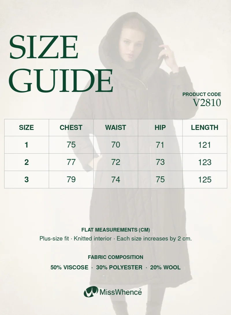 MissWhence  Plus Size Puffer Jacket - Black for Women | Best Price UAE