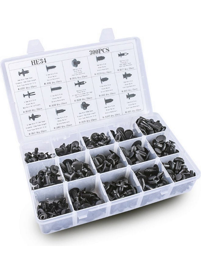 NIBEMINENT 300 Piece Car Body Push Pin Bumper Buckle Moulding Clip Kit Multicolour 28x6x17cm - Image 5