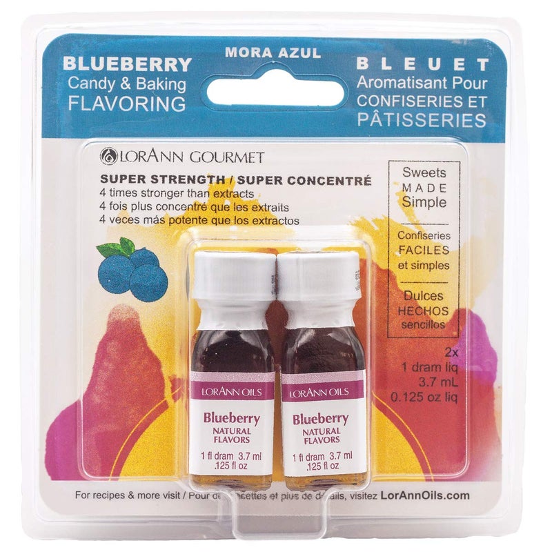 LorAnn Oils LorAnn Blueberry SS with natural flavors 1 dram bottle 0125 fl oz  37ml  1 teaspoon  Twin pack blistered