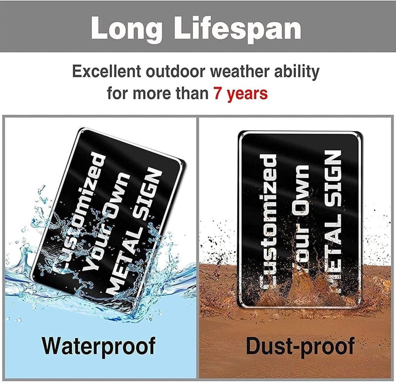 Eletina Warning Sign,Pool Rules Sign,Pool Safety Sign Warning No Lifeguard No Duty Sign 8"X12" Metal Aluminum Sign - Image 3