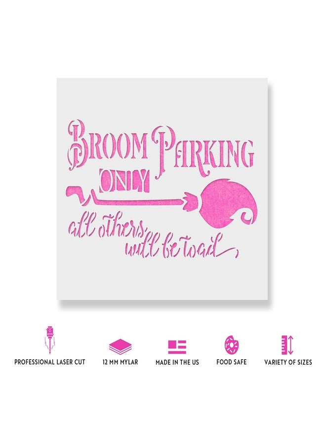 Stencil Revolution Broom Parking Crooked Broom Stencil - Reusable Stencils for Painting - Mylar Stencil for Crafts and Decor - Image 2