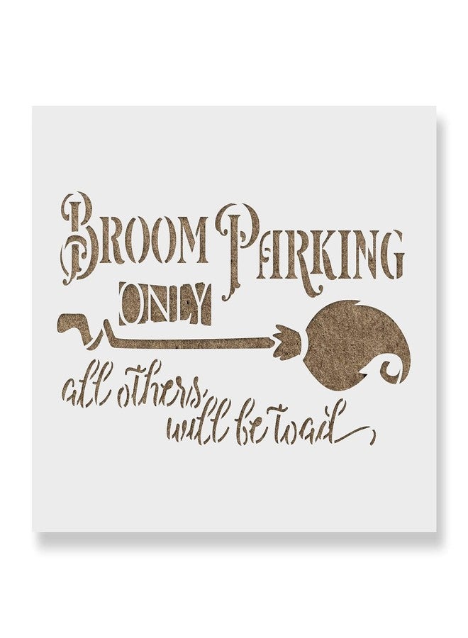 Stencil Revolution Broom Parking Crooked Broom Stencil - Reusable Stencils for Painting - Mylar Stencil for Crafts and Decor - Image 1