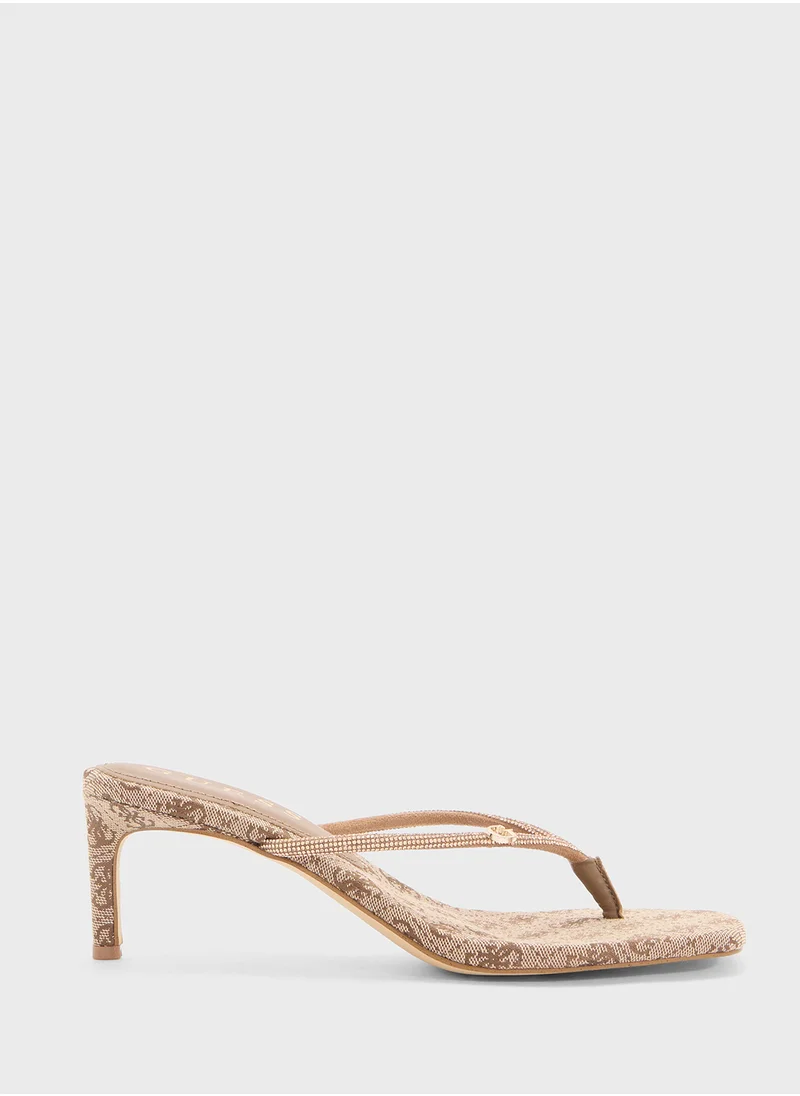 GUESS Single Strap Mid Heel  Sandals