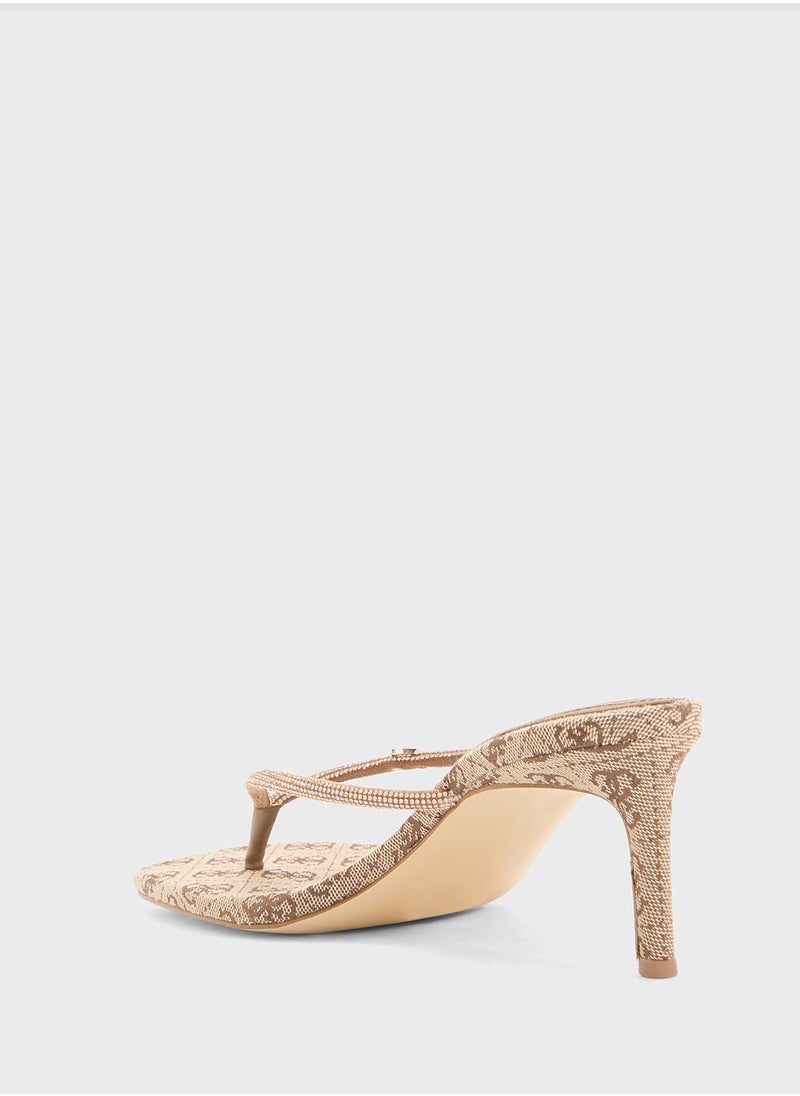 GUESS Single Strap Mid Heel  Sandals  - Image 3