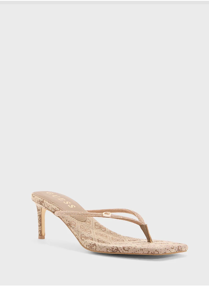 GUESS Single Strap Mid Heel  Sandals