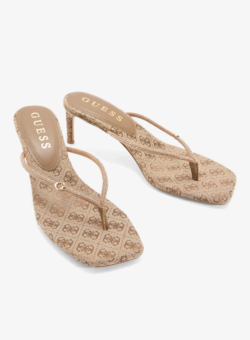 GUESS Single Strap Mid Heel Sandals