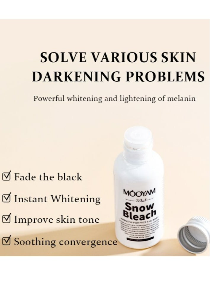 MOOYAM - Snow Bleach Cream for Private Part Underarm Whitening Dark Spot Corrector Cream Face and Body Skin Lightening Bleaching Cream for Intimate Areas Brightening 30ml - Image 1