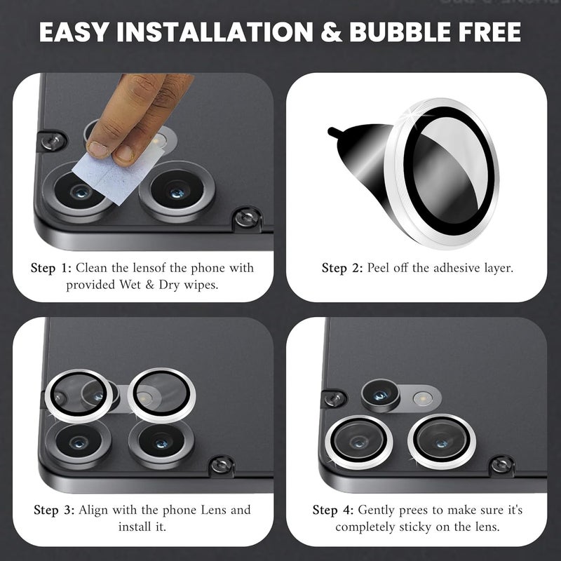FIRST MART Camera Lens Protectors for Nothing CMF 2 Pro (6.77 Inches) Tough HD Individual Aluminum Alloy Lens Ring Cover, Scratch Resistant, Thin Lens Protection| Silver, 1 Pack - Image 4