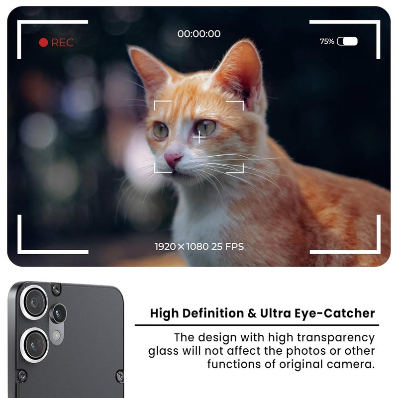 FIRST MART Camera Lens Protectors for Nothing CMF 2 Pro (6.77 Inches) Tough HD Individual Aluminum Alloy Lens Ring Cover, Scratch Resistant, Thin Lens Protection| Silver, 1 Pack - Image 3