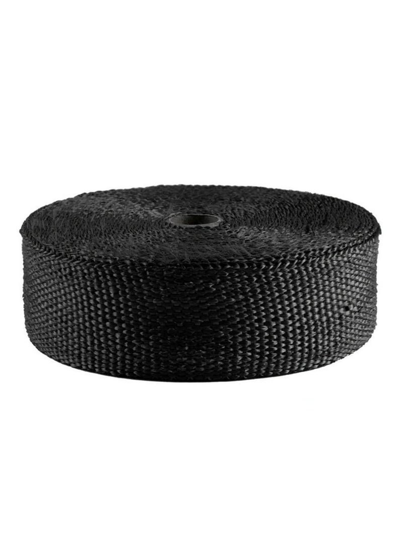 Generic 10M*5cm Black Exhaust Heat Wrap Roll for Motorcycle Fiberglass Heat Shield Tape with Stainless Steel Ties High Temperature Resistance Durable Protection  - Image 3