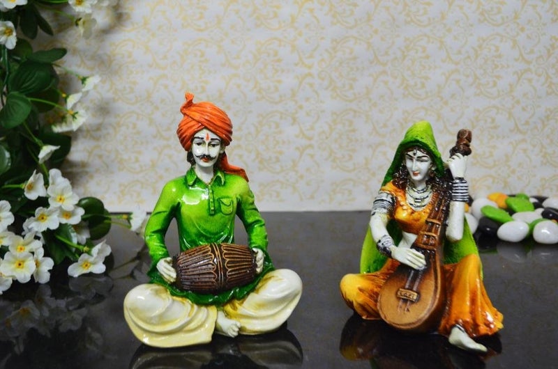 Karigaari India Set of 2 Beautiful Village Rajasthani Couple - Image 1