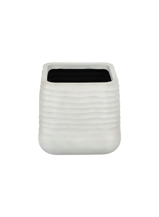 serene Durable Fiberglass Planter Sand White 38 x 37 cm GL8602B.15