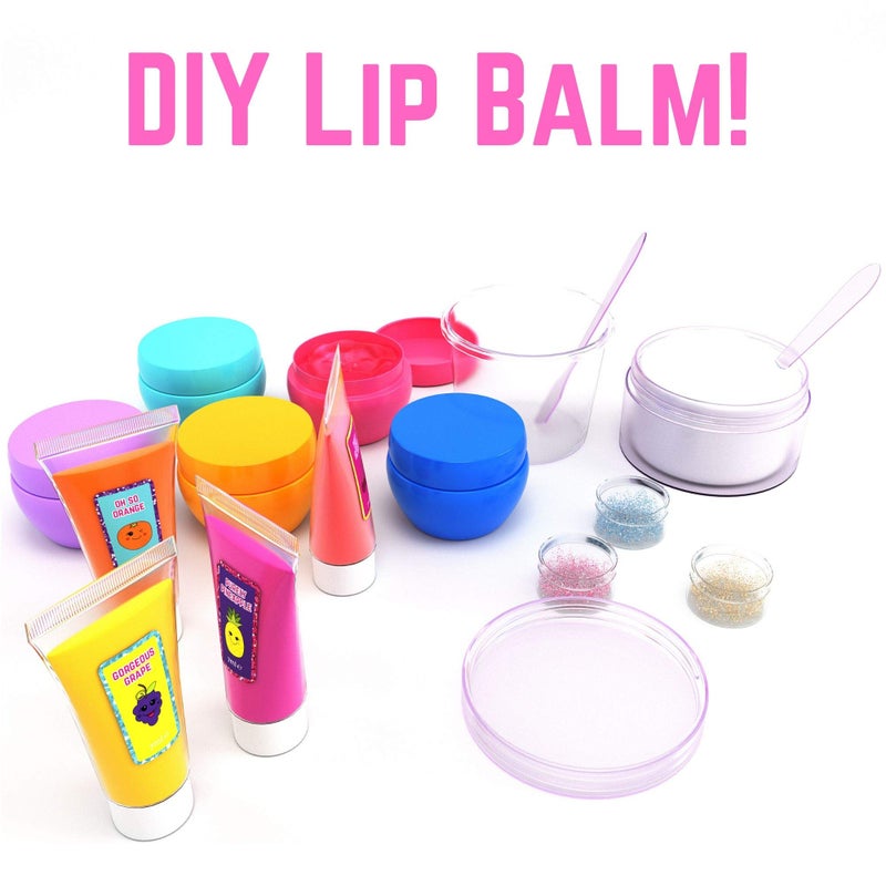 GirlZone Lip Balm Making Kit, 25-Piece Makeup and Lip Gloss Set with Glitters, Stickers & More, Fabulous Girls Toys Age 8 & Great Gift Idea for Kids - Image 3