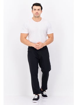 CROSSHATCH Men Regular Fit Plain Chino Pants, Black  - Image 3