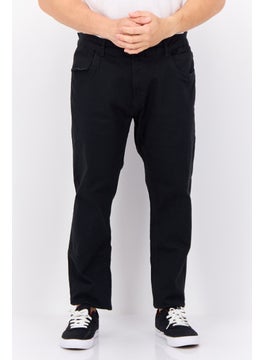 CROSSHATCH Men Regular Fit Plain Chino Pants, Black  - Image 1