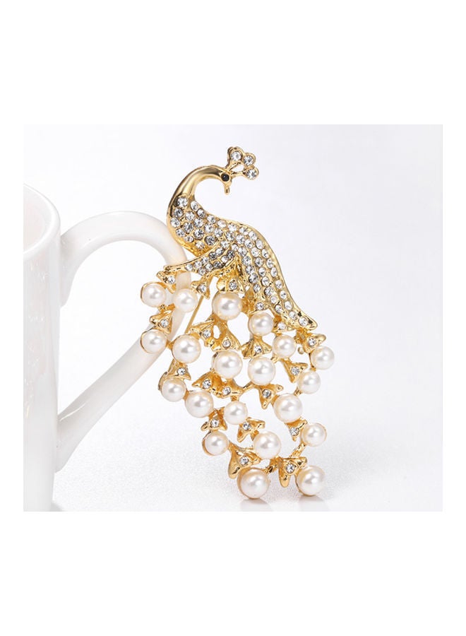 NIBEMINENT Peacock Shaped Jacket Brooch - Image 2