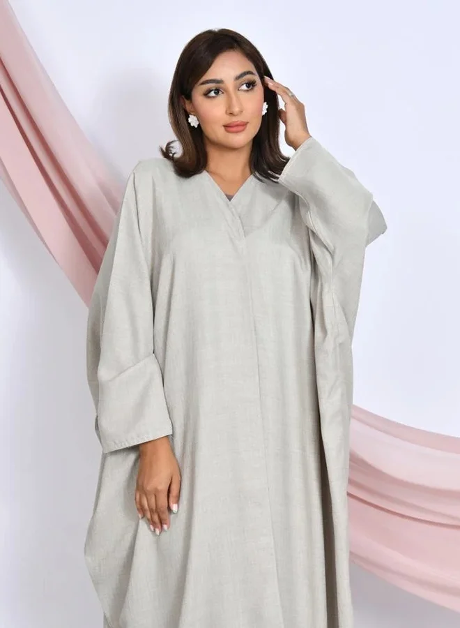 عبايات حوراء عباية عملية ربع بشت باللون الرمادي