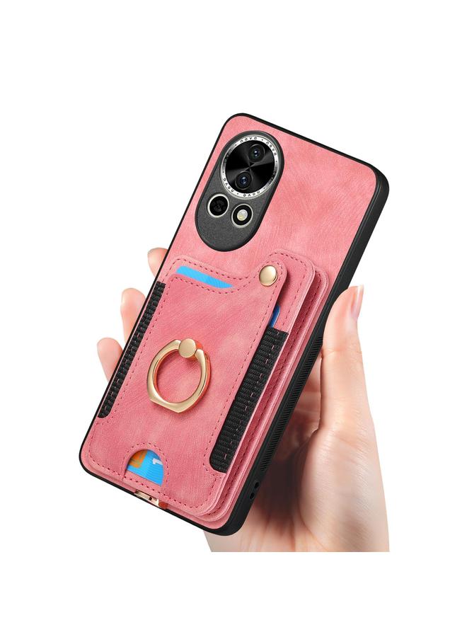 اس-توب جراب لهاتف Huawei nova 9 SE بتصميم كلاسيكي مع حلقة ومحفظة متعددة البطاقات - Image 4