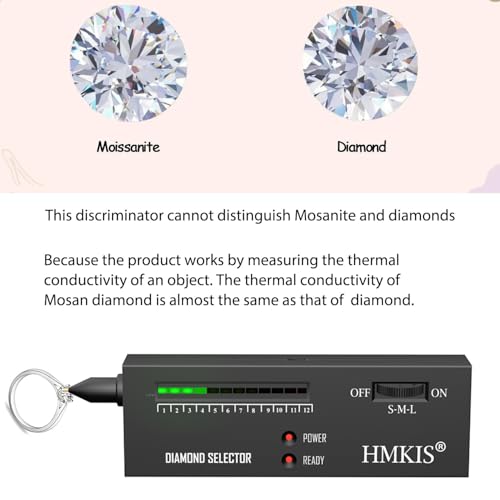 HMKIS Diamond Tester, Jewelry Diamond Tester, Thermal Conductivity Meter, Can't Test Metal,Must be Operated with Both Hands - Image 3