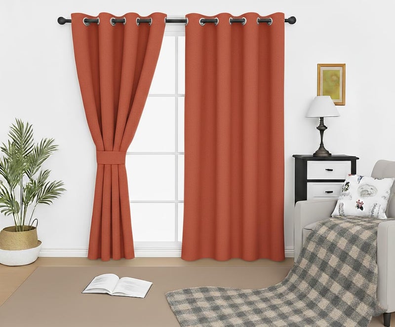 Amali Regal Dimout curtains with 16 Grommets in 2 panels Size (W132 x L 274cm) for living room Decor or bedroom window noise reduction and light blocking - Image 2