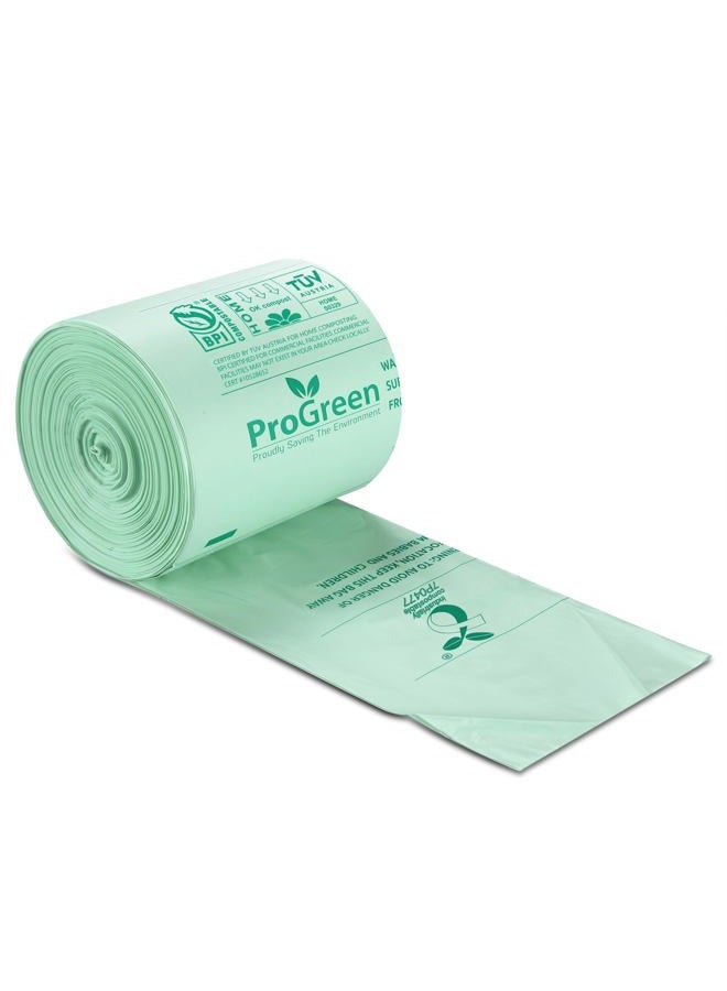PROGREEN Compostable Bags 8 Gallon (30L), Extra Thick 0.85 Mil, 30 Count, Small Kitchen Trash Bags, Food Scraps Yard Waste Bags, ASTM D6400 BPI and TÜV AUSTRIA Certified. - Image 4