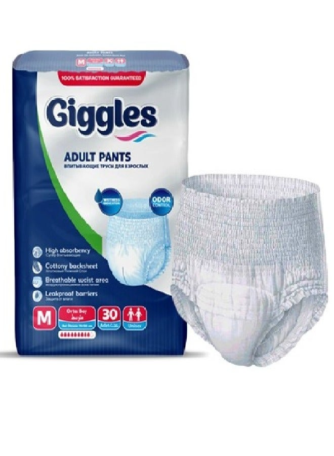 giggles Adult Pants Culotte Turkish Made with Wetness Indicator and Odor Control medium Size (30 Pieces) from  giggles - Image 1