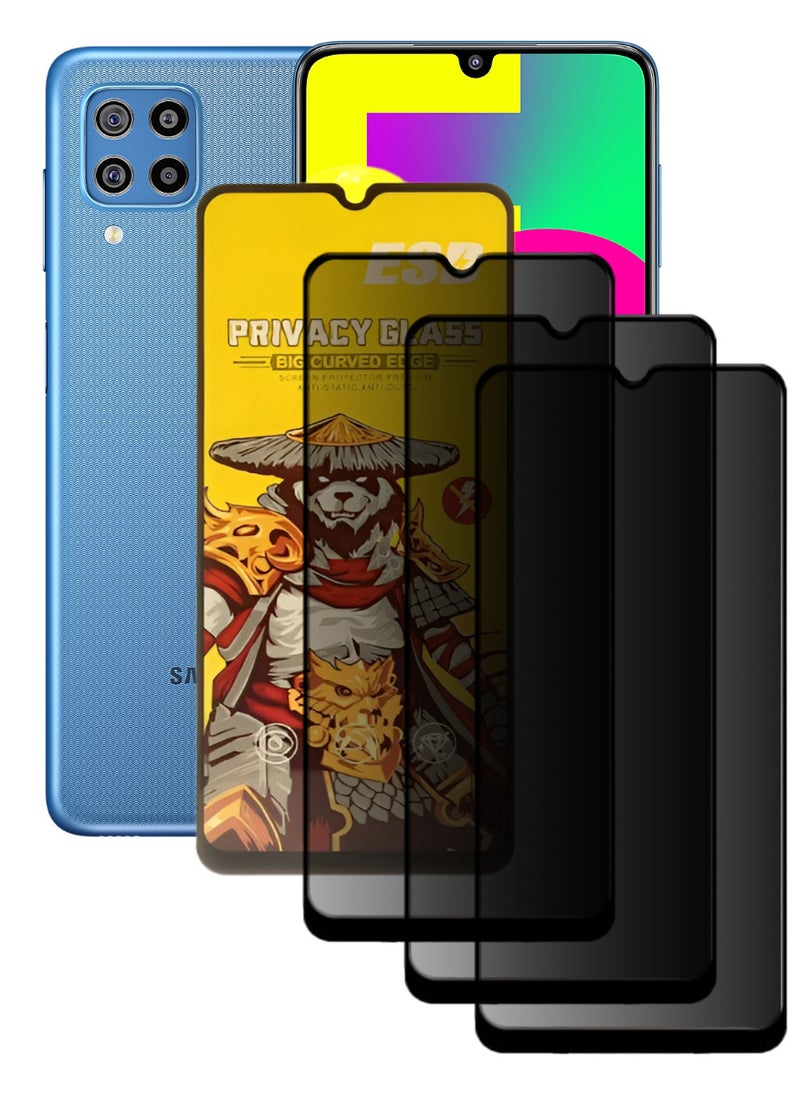 ESD 3 Pieces Tempered Dustproof Privacy Glass Screen Protector Compatible For Samsung Galaxy F22 - Image 1