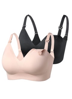 Momcozy Nursing Bras for Breastfeeding, Seamless Ultra Comfort Maternity Bra, Natural Shape, Pregnancy Sleep Bralette  - Image 1