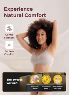 Momcozy Nursing Bras for Breastfeeding, Seamless Ultra Comfort Maternity Bra, Natural Shape, Pregnancy Sleep Bralette  - Image 2