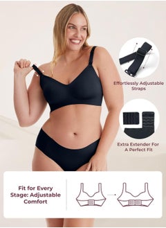Momcozy Nursing Bras for Breastfeeding, Seamless Ultra Comfort Maternity Bra, Natural Shape, Pregnancy Sleep Bralette  - Image 3