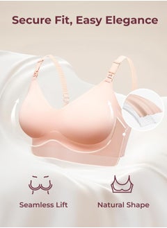 Momcozy Nursing Bras for Breastfeeding, Seamless Ultra Comfort Maternity Bra, Natural Shape, Pregnancy Sleep Bralette  - Image 4