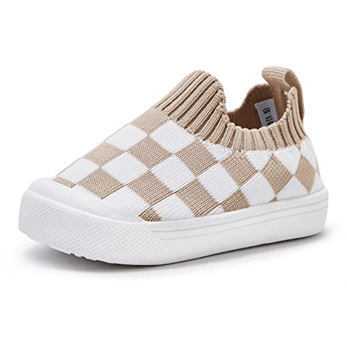 BMCiTYBM Baby Walking Shoes First Boy Girl Walker Infant Sock Tennis Mesh Sneakers Breathable 6 9 12 18 24 Months Camel Size 1218 Months Infant 