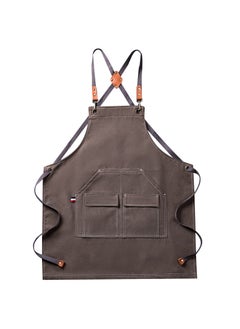 Foreign trade thickened canvas apron wholesale cross-border kitchen garden tools apron gardening hardware storage work apron Grey