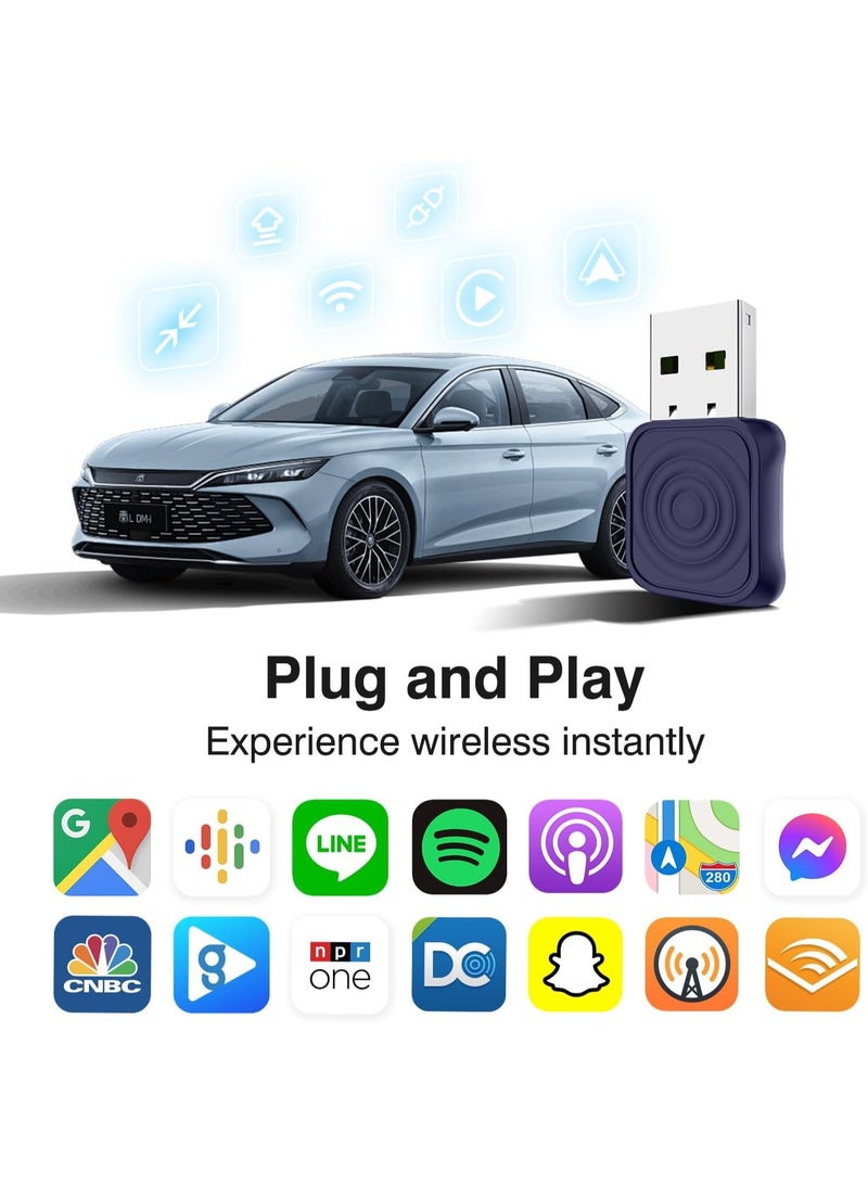 Wireless CarPlay & Android Auto Adapter – Plug & Play, Converts Wired to Wireless, Compatible with iOS & Android, Cars 2016+ - Image 3
