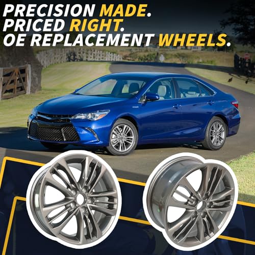 LUNEGUE New 17"*7" Grey Alloy Wheel Rim Fits For 2015 2016 2017 Toyota Camry 17 Inch, Direct Fit, OEM Design Replacement Rim, 17" Single NEW 17x7 Alloy Wheels - Image 3