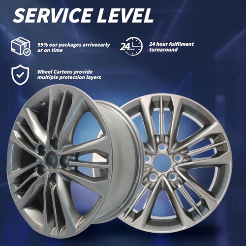LUNEGUE New 17"*7" Grey Alloy Wheel Rim Fits For 2015 2016 2017 Toyota Camry 17 Inch, Direct Fit, OEM Design Replacement Rim, 17" Single NEW 17x7 Alloy Wheels - Image 5