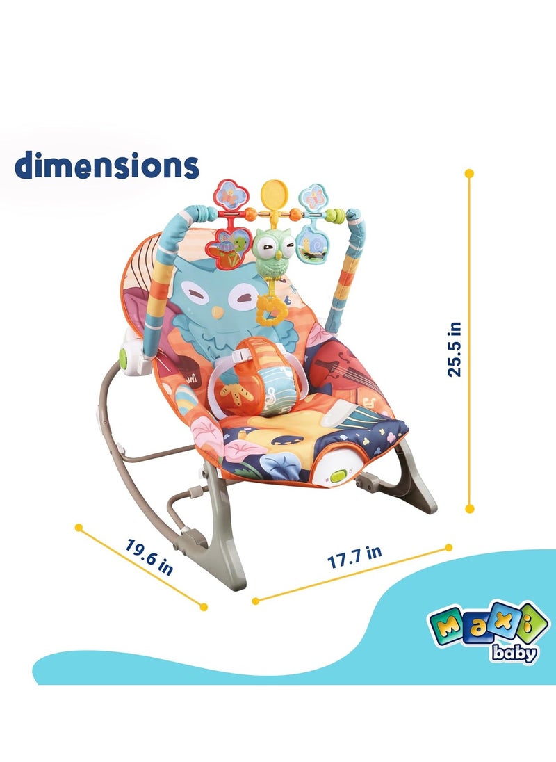 Baby Bouncer Seat, Baby Rocker, Swings and Vibrations seat for Infants, Portable Baby Swing with Music Box and Toys, Adjustable Multi Position, Newborn to Toddler, Owl Aurora - pzsku/Z6034AC4479728502ECBDZ/45/_/1738821982/88bc842c-1727-4142-88f2-390956cc03a3