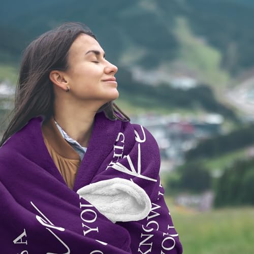 Butonus Get Well Gifts for Women After Surgery, Blanket for Woman, Thinking of You Gifts for Women, Inspirational Encouragement Healing Purple Hug Blanket 60"X50" - Image 4